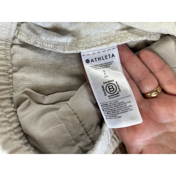 ATHLETA‎ Retreat Linen Pants Womens Small Baggy Boho Hippie Beach - Picture 9 of 13